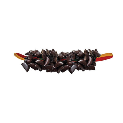 Hochets en grappes de coquilles de noix de juju (70 à 80), cousu sur un bracelet avec deux boucles - 4 graines au choix