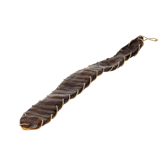Hochet de graines tropicales séchées (Entada gigas), un son chaleureux et subtil - Longueur : environ 55 cm