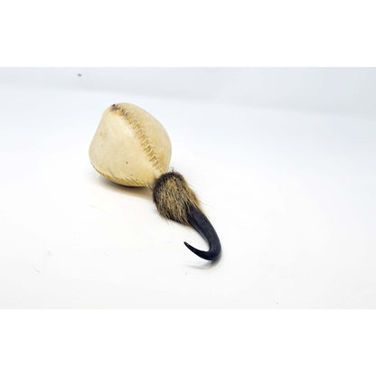 Hochet avec manche en corne de Chamois et peau de chèvre - 2 sons au choix - 35/ 40cm