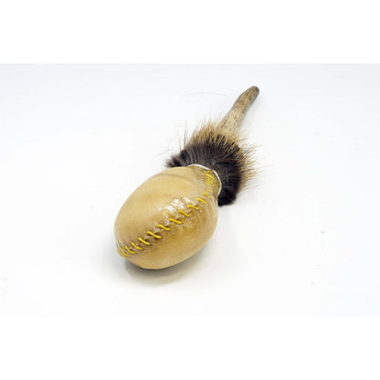 Hochet en bois de Cerf et peau de vachette - 3 tailles au choix - 2 sons au choix