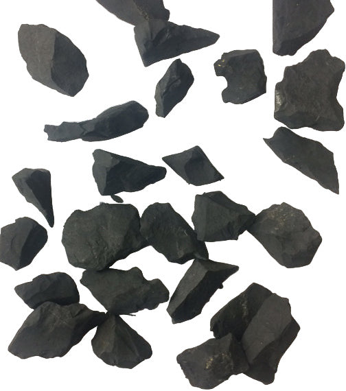 Shungite argentée – vente au kg, 3 tailles disponibles de 3 à 18 cm – protège des ondes et favorise l’ancrage, idéale pour la lithothérapie