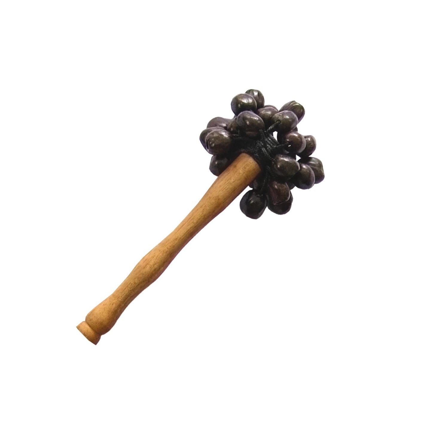 Hochets avec manche en bois et coquilles de graines, construction très robuste - 4 graines au choix