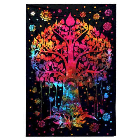 Dessus Lit/Tenture Double - Arbre Bodhi - 230 x 200 cm - 680 gr.