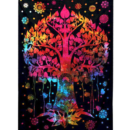 Dessus Lit/Tenture Double - Arbre Bodhi - 230 x 200 cm - 680 gr.