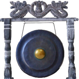 Gong artisanal traditionnel de Bali – Ø 25 cm – Vendu avec support sur mesure et maillet !